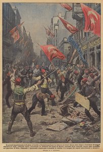 Die großen Freudenfeiern in Konstantinopel nach dem Sieg über die Griechen führten zu Unruhen von Achille Beltrame