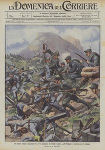 Unsere Truppen erobern die starke Position des Monte Coston, auf dem Hochplateau nordwestlich von Arsiero von Achille Beltrame
