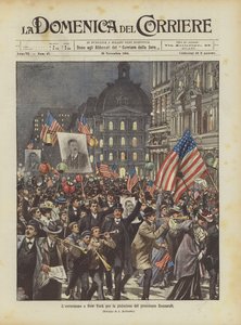 Die Begeisterung in New York für die Wiederwahl von Präsident Roosevelt von Achille Beltrame