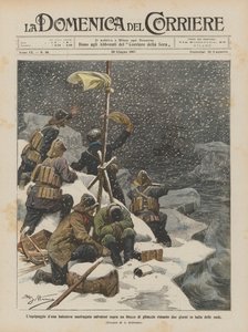 Die Besatzung eines gestrandeten Walfangschiffs rettet sich auf einem Eisblock und bleibt zwei Tage dort