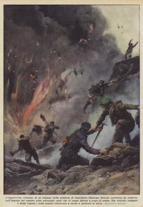 Der plötzliche Ausbruch eines Vulkans auf der Halbinsel Kamtschatka (Ferner Osten der Sowjetunion)