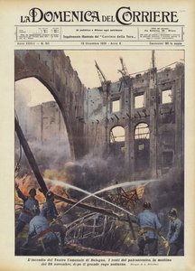 Der Brand des Teatro Comunale in Bologna