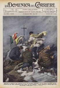 Trotz der Böen eines Schneesturms, ein Priester aus dem Aostatal und sein Schweizer Kollege