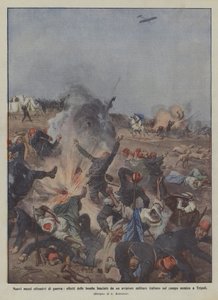 Neue offensive Kriegsmittel, Auswirkungen der von einem italienischen Militärflieger abgeworfenen Bomben