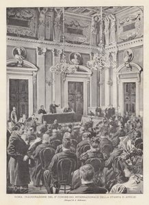 Rom, Eröffnung Des 6. Internationalen Presse-Kongresses (5. April) von Achille Beltrame