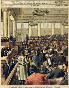 Erstes Treffen des Parlaments in St. Petersburg