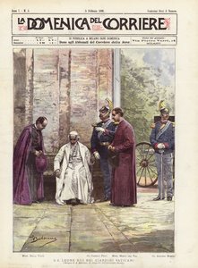 Papst Leo XIII. in den Vatikanischen Gärten