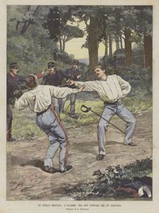 Ein tödliches Duell in Palermo zwischen zwei Offizieren des 29. Infanterieregiments