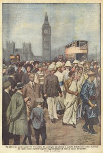 Ein malerischer Umzug auf den Straßen von London