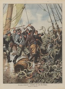 Ein aufregender und dramatischer Fischfang an der Küste der Bretagne
