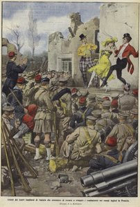Varietékünstler der Londoner Theater unterhalten die britischen Truppen in Lagern in Frankreich
