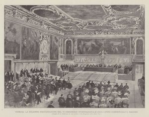 Venedig, Die Feierliche Eröffnung Des VI. Internationalen Kongresses Der Handelsstudien (4. Mai) von Achille Beltrame