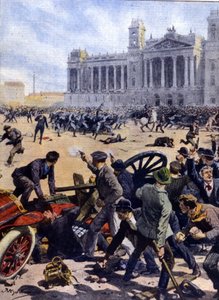 Arbeiteraufstand in Budapest 1912 für allgemeines Wahlrecht