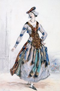 Mademoiselle Sophie, Kostümentwurf für eine Oper, um 1820-1857