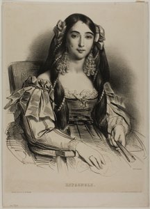 Porträt einer Spanierin von Achille Devéria