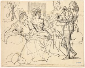 Studie von Achille Devéria