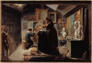 Modellpose, ca. 1838 von Achille Devéria