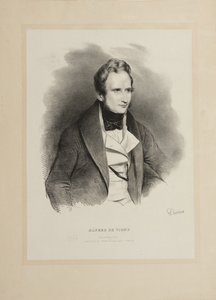 Porträt des Autors Alfred de Vigny 1797-1863, 1831 von Achille Devéria