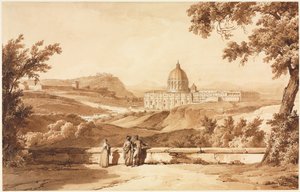 Blick auf St. Peter, Rom, ca. 1817-1820