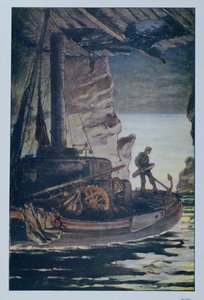 Illustration aus Les Travailleurs de la Mer von Victor Hugo (1802-85) 1923 von Achille Granchi Taylor