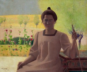 Gegenlicht – Porträt der Frau des Künstlers von Achille Lauge