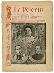 Illustration von Achille Lemot (1846-1909) für das Cover von Le Pelerin, 26/08/06 - Neue englische Bischöfe - Religion Glaube, Katholizismus - Bischöfe