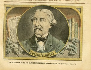 Illustration von Achille Lemot (1846-1909) in Le Pèlerin, 01/10/05 - Ein Verteidiger des katholischen Glaubens seit achtundsechzig Jahren - Presse/Medien, Religion Glaube, L