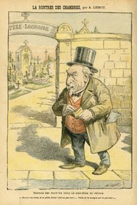 Illustration von Achille Lemot (1846-1909) in Le Pelerin, 29/05/04 - Die Rückkehr der Räume - Religion Glaube, Friedhof, Bloc des Lefches, Trauer Beerdigungen, Père Lachaise, Katholizismus - Säkularisierung des religiösen Raums, Laizität von Achille Lemot