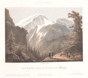 Blick auf den Gletscher Mer-de-Glace von Ad. Cuvillier