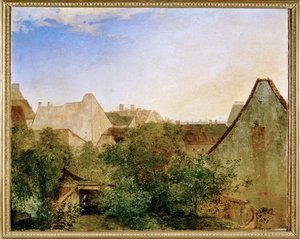 Blick über Wiener Vorstadthäuser