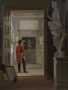 Die Halle der Antiquitäten im Charlottenborg-Palast, Kopenhagen, 1830