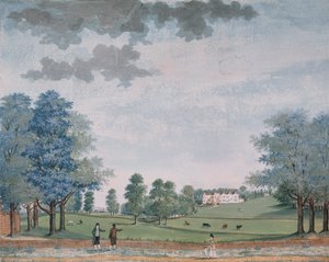 Das Große Haus und der Park in Chawton, ca. 1780