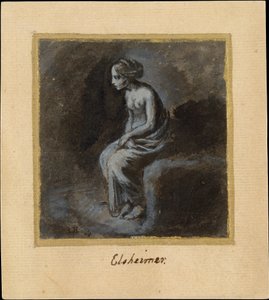 Sitzende junge Frau