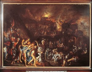 Die Verbrennung von Troja, ca. 1604