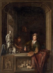 Der Künstler in seinem Atelier