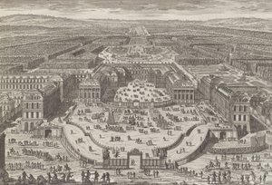 Gesamtansicht des Schlosses von Versailles, 1680er Jahre von Adam Perelle