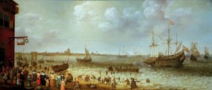Die Maas bei Den Briel von Adam Willarts
