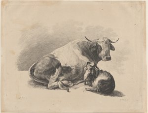 Kuh und Ziege liegend, 1800-01