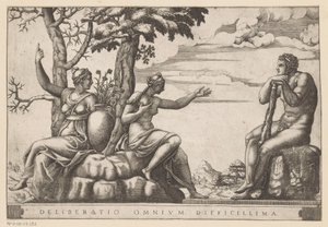 Herkules an der Weggabelung von Adamo Scultori