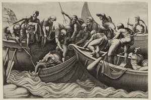Der Fang monströser Fische von Adamo Scultori