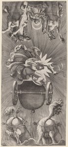 Der Sonnenuntergang mit den Streitwagen von Apollo und Diana