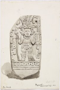 Eine Steinstatue aus Papantla
