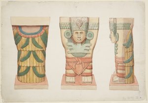 Karyatide aus der äußeren Kammer, Tempel A, Ballspielplatz, Chichen Itza