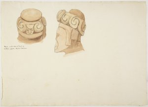 Ton- oder Steinfigur aus Tiahuanaco (Tiwanaku), Bolivien von Adela Breton