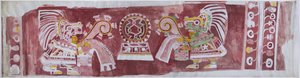Kopie eines Wandgemäldes aus der Casa de Barrios in Teopancaxco, Teotihuacan, Bundesstaat Mexiko