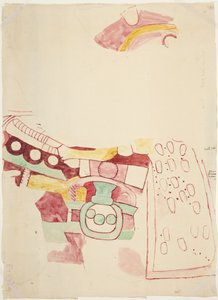 Kopie von Fragmenten von Gemälden aus Teotihuacan, Mexiko von Adela Breton