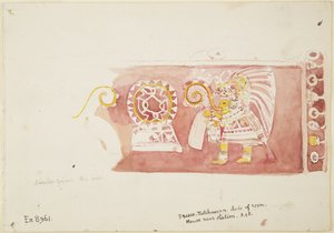 Fresko aus Casa de Barrios, Teopancaxco, Teotihuacan, Mexiko
