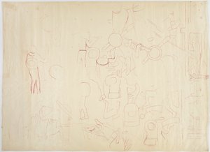 Südwand, Oberer Tempel der Jaguare, Chichen Itza, Mexiko von Adela Breton