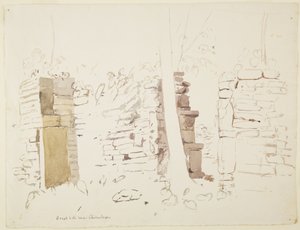 Die große Stätte der Ruinen in Chicualoque (bei Papantla), Veracruz, Mexiko (Steinmauern) von Adela Breton