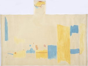 Abzeichnung eines Gemäldes vom zentralen Panel, Ostwand, Oberer Tempel der Jaguare, Chichen Itza, Mexiko